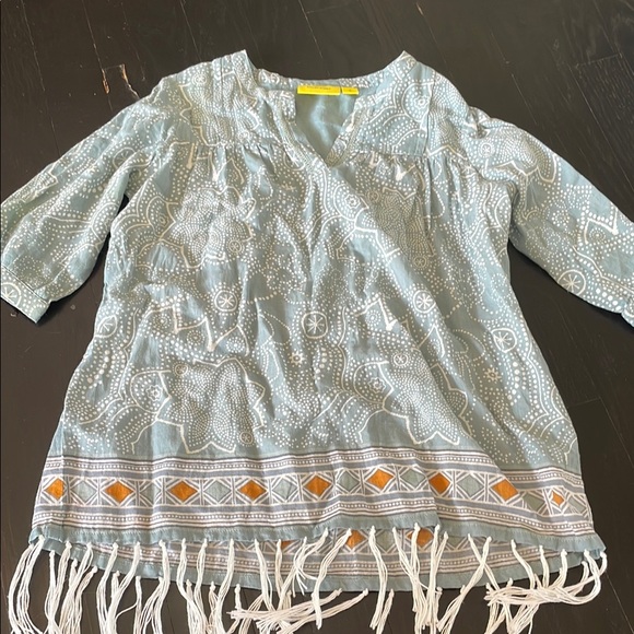 Roller Rabbit Blue and Orange Tunic Top